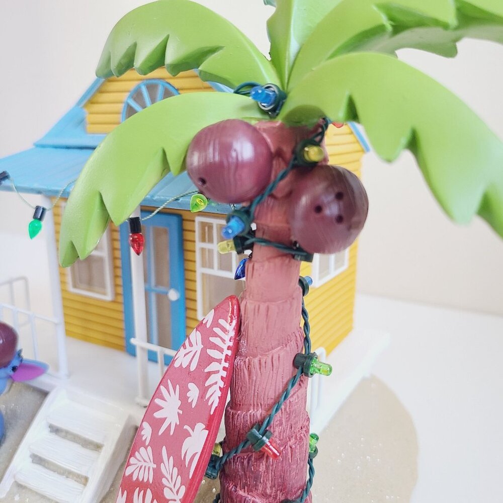 Disney St. Nicholas Square Stitch Illuminated Holiday Beach House Christmas - Picture 7 of 12